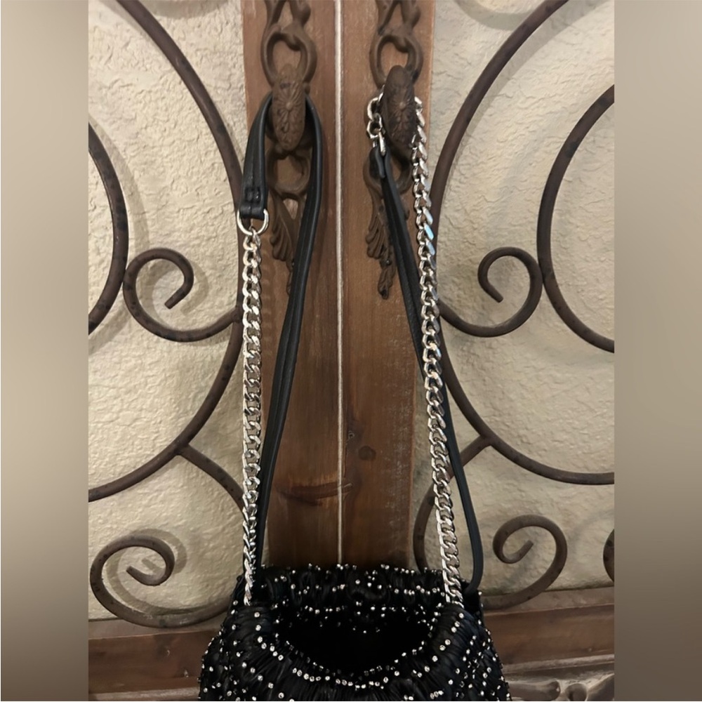 Zara Diamond Beaded Drawstring Bag - Picture 6 of 8